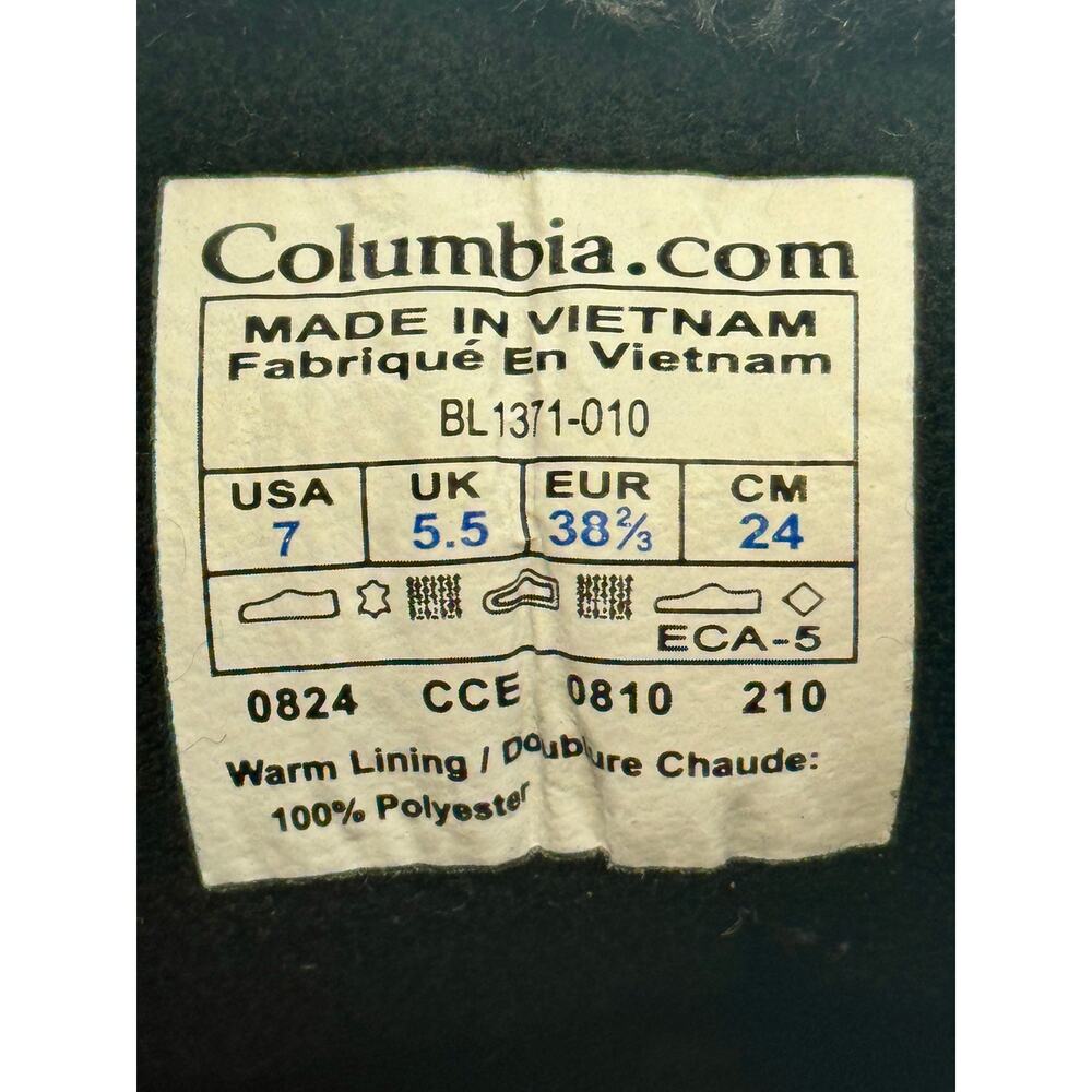 Columbia Sierra Summette Techlite Faux Fur Black Winter Boots Size 7 - Picture 6 of 8